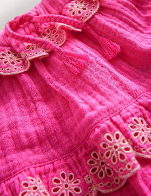 Boden vêtements festival rose filles jupe festonnée en tissu double LB2X2618