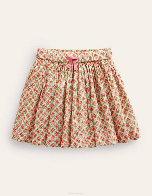 Boden vêtements micro floral vanille et lierre filles jupe virevoltante LB2X2623