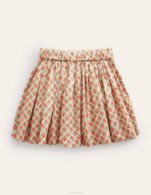 Boden vêtements micro floral vanille et lierre filles jupe virevoltante LB2X2623