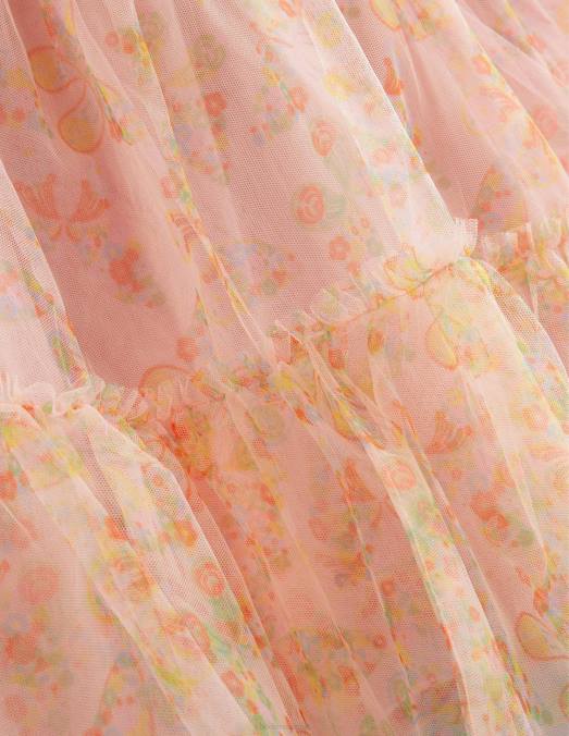 Boden vêtements papillons roses filles jupe en tulle imprimée à volants LB2X2707