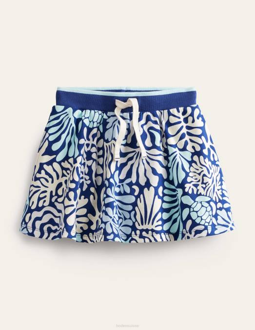Boden vêtements récif de corail bleu tribord filles jupe-short en jersey LB2X780