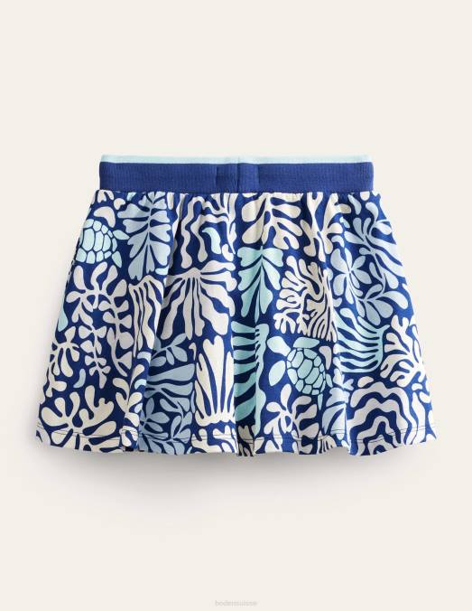 Boden vêtements récif de corail bleu tribord filles jupe-short en jersey LB2X780