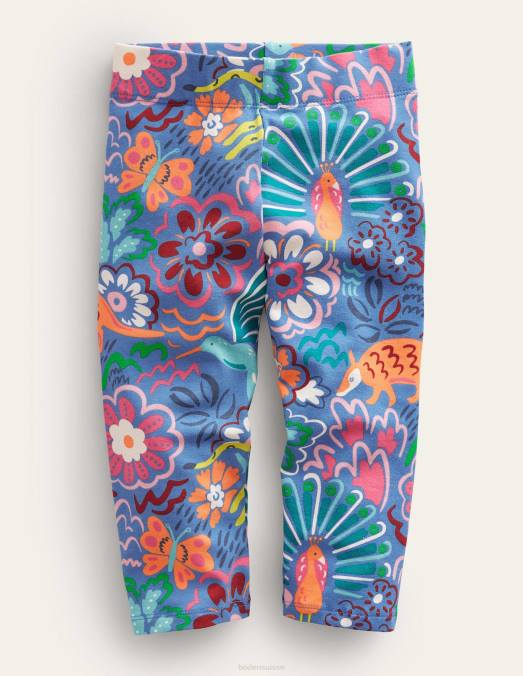 Boden vêtements floral bleu élisabéthain filles leggings courts amusants LB2X3224