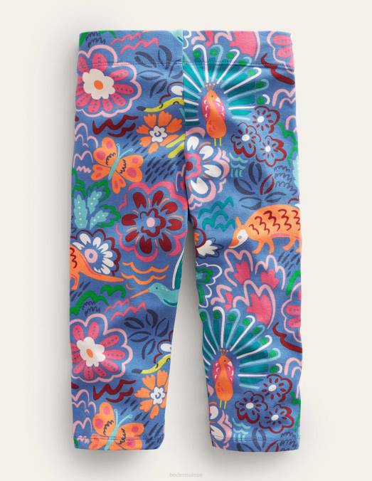 Boden vêtements floral bleu élisabéthain filles leggings courts amusants LB2X3224