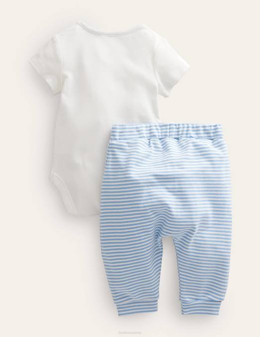 Boden vêtements lapin ivoire filles ensemble body et legging gots LB2X3255