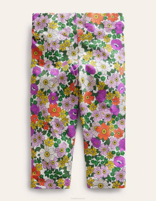 Boden vêtements orchidée rayonnante florale filles leggings courts amusants LB2X3109