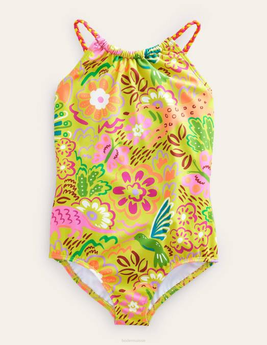 Boden vêtements animaux en ivoire et groseille filles maillot de bain tressé à boucle arrière LB2X2895