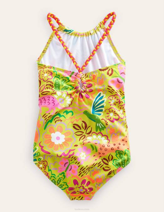 Boden vêtements animaux en ivoire et groseille filles maillot de bain tressé à boucle arrière LB2X2895