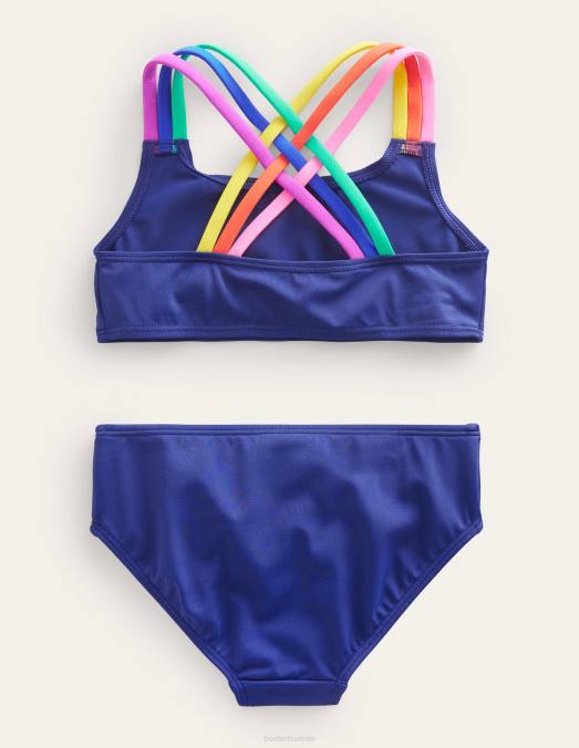 Boden vêtements bleu harmonie filles bikini arc-en-ciel à dos croisé LB2X3218