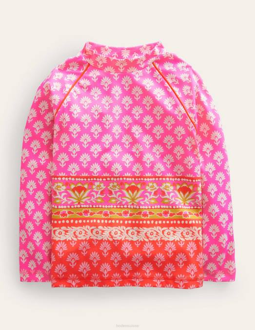 Boden vêtements bloc de bois de feu d'artifice filles gilet anti-éruption à motif LB2X3298