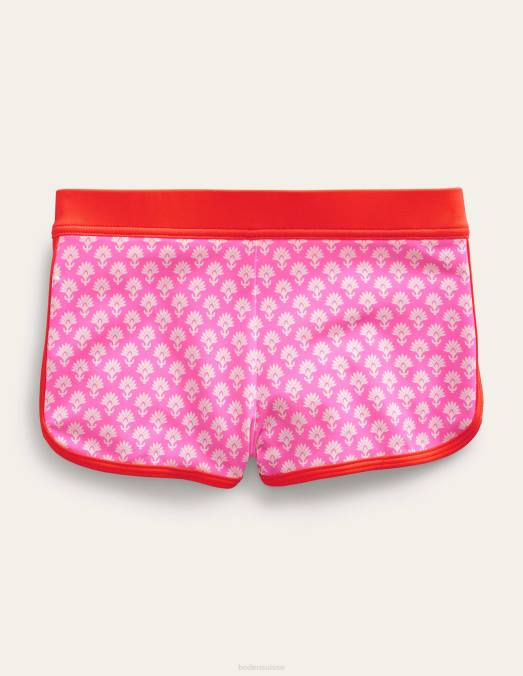 Boden vêtements bloc de bois de feu d'artifice filles short de bain à motif LB2X341