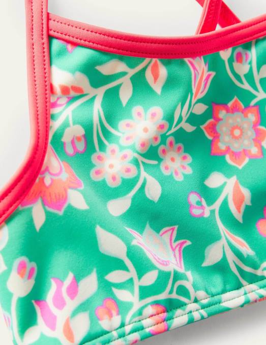 Boden vêtements cachemire vert tropical filles haut de bikini à motif LB2X3123