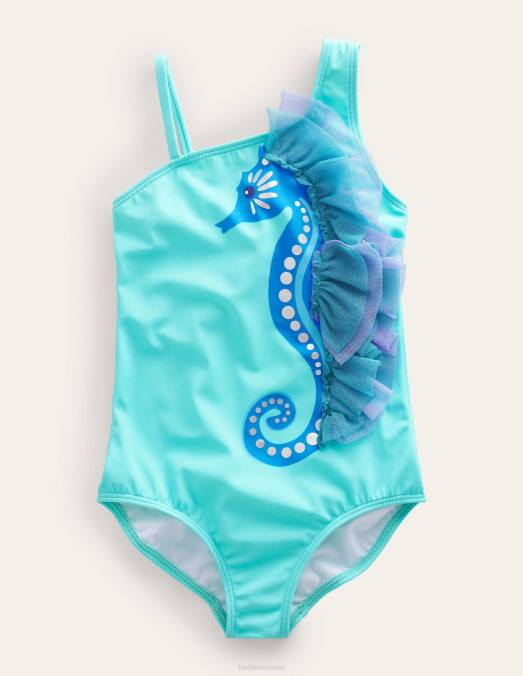 Boden vêtements gel de menthe filles maillot de bain hippocampe LB2X2930