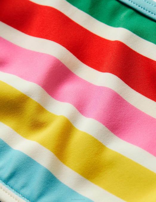 Boden vêtements ivoire/multi arc-en-ciel filles haut de bikini à motif LB2X3125