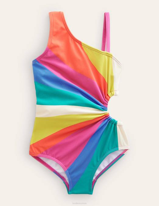 Boden vêtements multi-ondes filles maillot de bain froncé à découpes LB2X2770