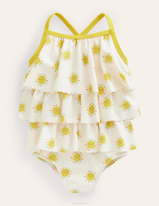 Boden vêtements plusieurs soleils arc-en-ciel filles maillot de bain à volants et volants LB2X3057