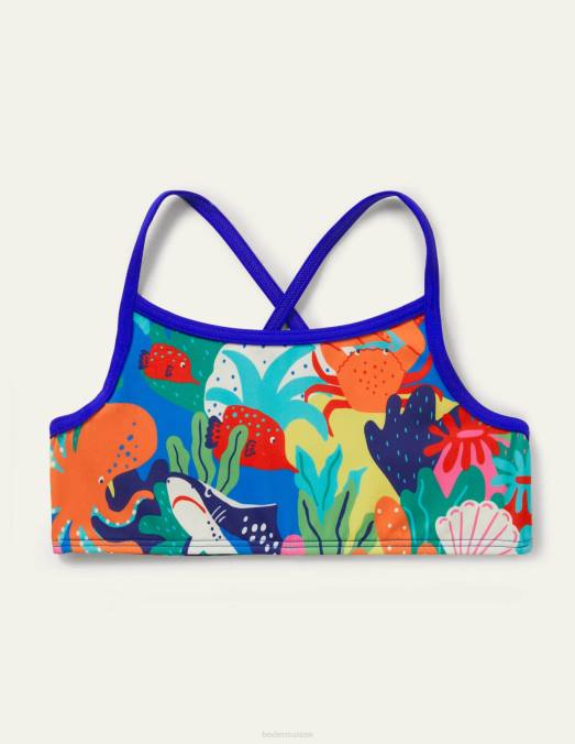 Boden vêtements récif multi arc-en-ciel filles haut de bikini à motif LB2X3110