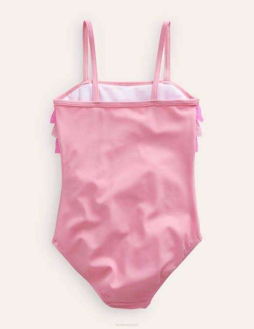 Boden vêtements rose néon filles maillot de bain à volants en tulle LB2X2904
