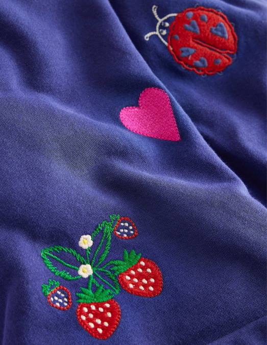 Boden vêtements bleu tribord filles pantalon large brodé LB2X3136