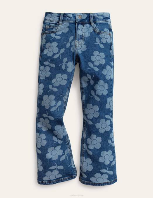 Boden vêtements fleur de jean filles jean évasé LB2X3277