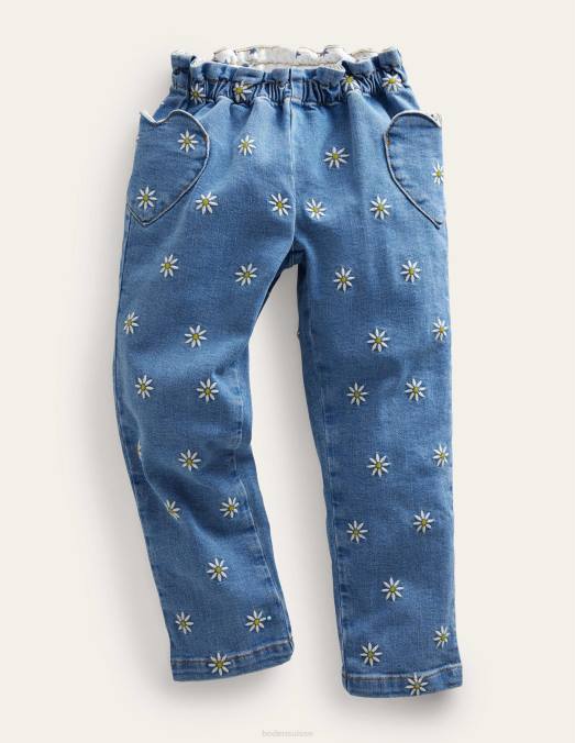 Boden vêtements marguerite brodée mi vintage filles pantalon à enfiler LB2X3013
