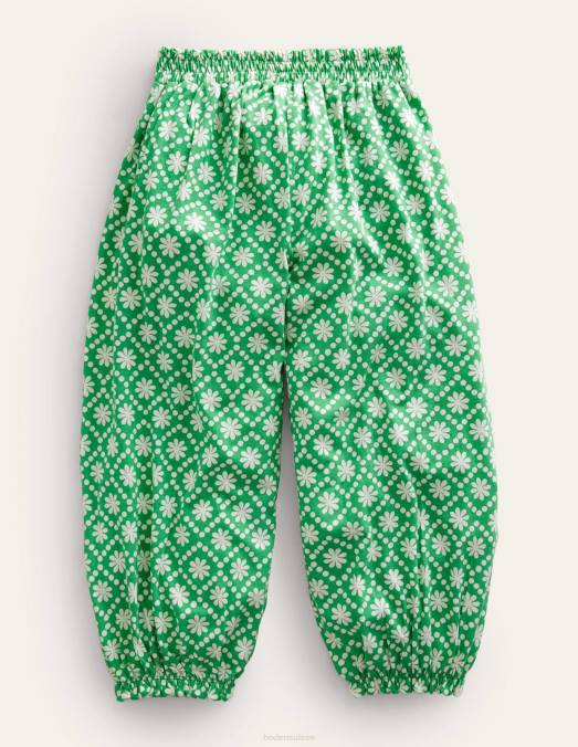 Boden vêtements marguerites vertes de l'école filles sarouel en jersey LB2X2771