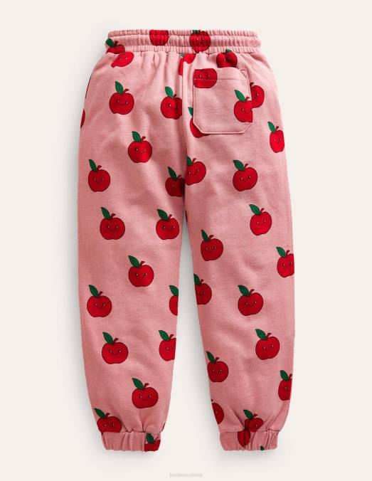 Boden vêtements pommes rose amande filles jogger imprimé LB2X798