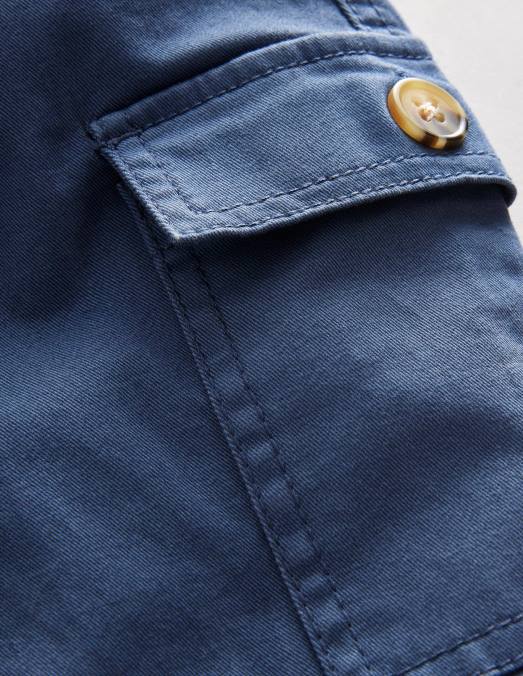 Boden vêtements robot bleu filles pantalon cargo raccourci LB2X2708