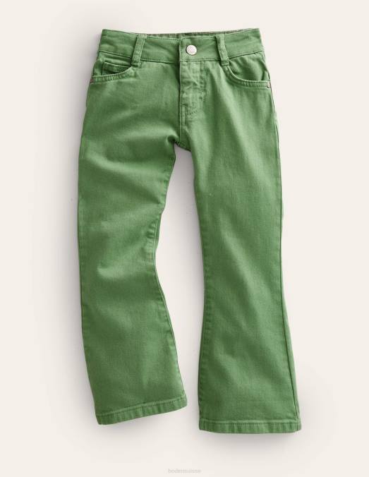 Boden vêtements vert herbe profonde filles jean évasé LB2X2670