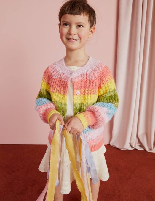 Boden vêtements Ivoire filles robe en dentelle tissée LB2X2960