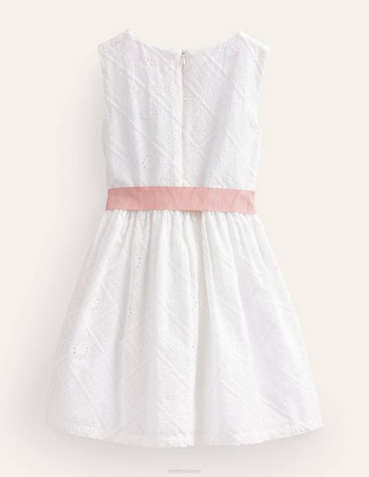 Boden vêtements Ivoire filles robe mini me en broderie anglaise LB2X2813