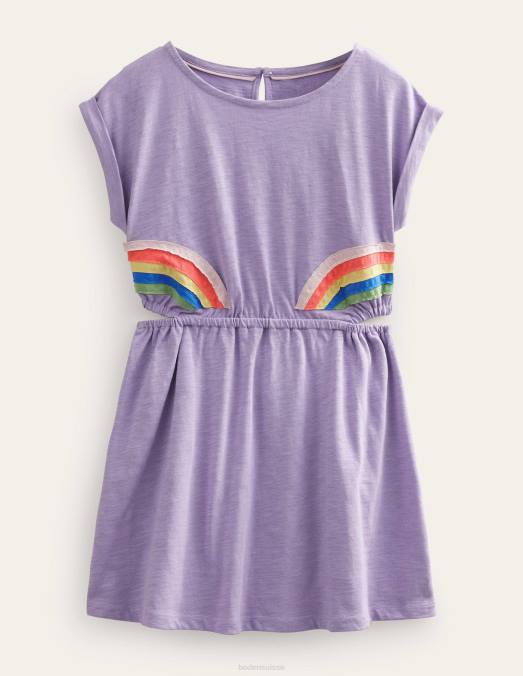 Boden vêtements arc-en-ciel brumeux de lavande filles robe découpée LB2X3075