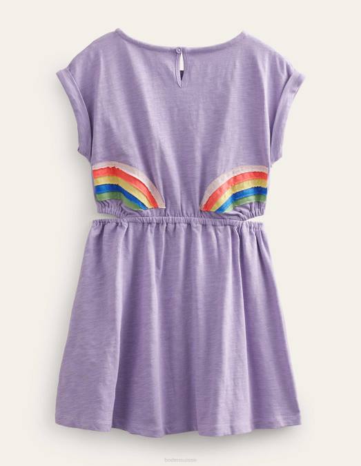 Boden vêtements arc-en-ciel brumeux de lavande filles robe découpée LB2X3075