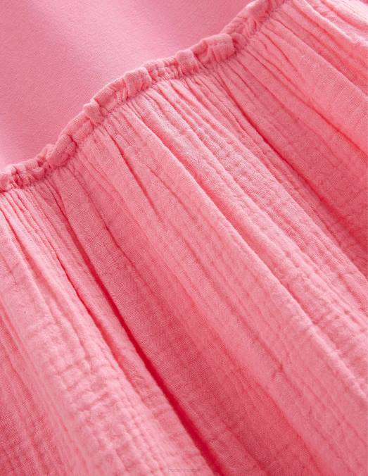 Boden vêtements azalée rose filles robe à textures mélangées LB2X2858