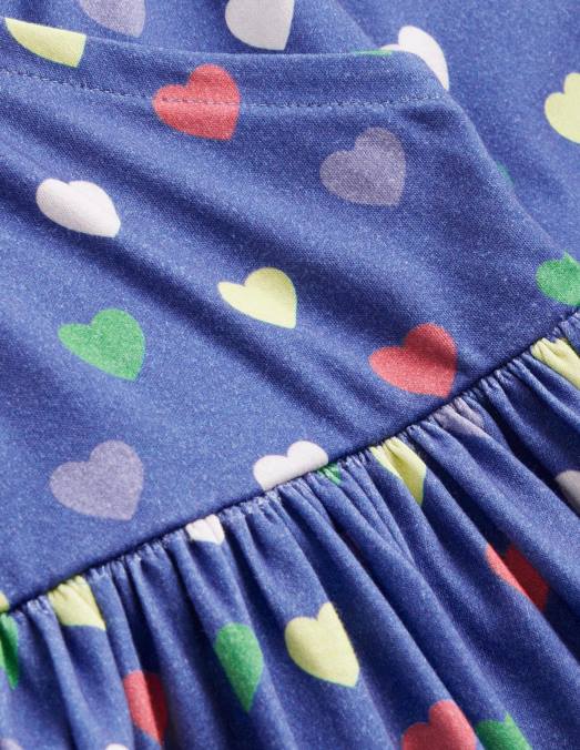 Boden vêtements coeurs de la marine universitaire filles robe ballerine en jersey LB2X750