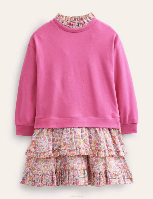 Boden vêtements doux william rose filles robe en molleton mélangé LB2X3292