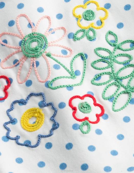 Boden vêtements gousse de vanille/tache de troglodyte florale filles robe en jersey à point de chaînette LB2X3108