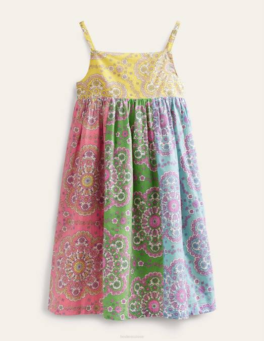 Boden vêtements marguerite multi étourdie filles robe midi à bretelles LB2X2820