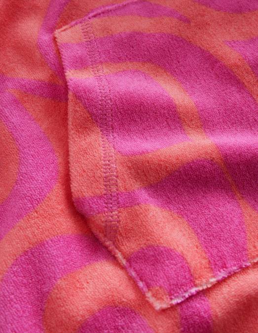 Boden vêtements pêche punch rose filles robe de plage à motif en tissu éponge LB2X3178