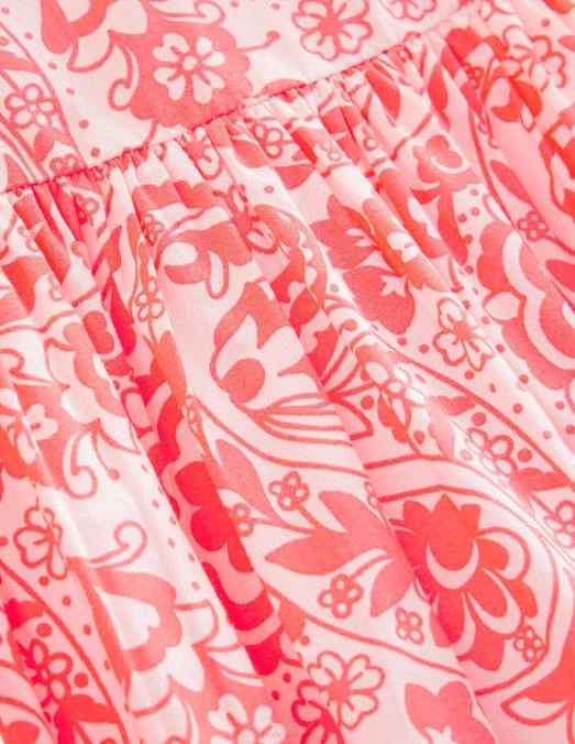 Boden vêtements punch à la pastèque motif cachemire filles robe imprimée à manches flottantes LB2X2836