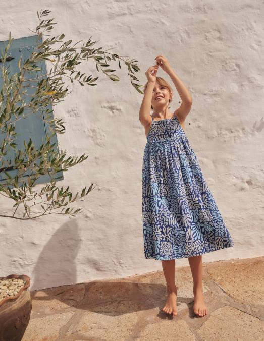 Boden vêtements récif de corail tribord filles robe midi à bretelles LB2X2821