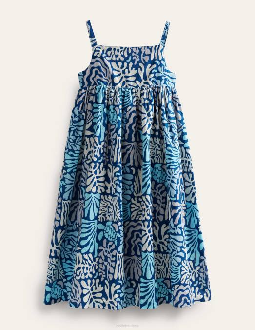 Boden vêtements récif de corail tribord filles robe midi à bretelles LB2X2821