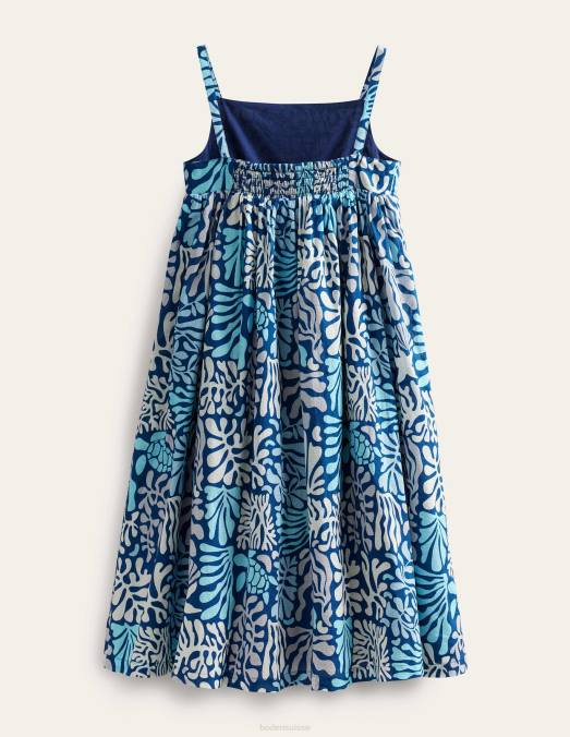 Boden vêtements récif de corail tribord filles robe midi à bretelles LB2X2821
