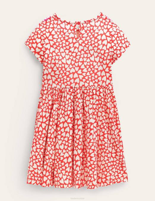 Boden vêtements tarte aux fraises coeurs rouges filles robe virevoltante à froufrous LB2X2838