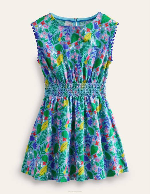 Boden vêtements vigne multi-perroquets filles robe de vacances imprimée LB2X742
