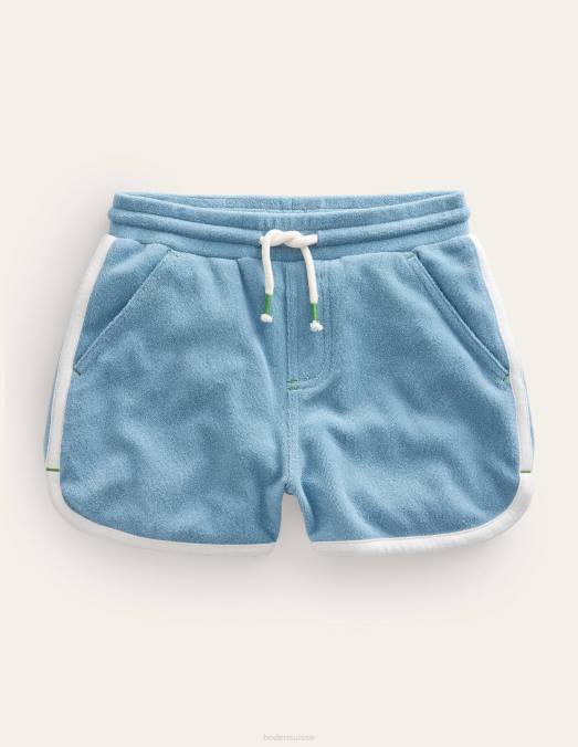 Boden vêtements caillou Bleu filles short en jersey rétro LB2X2656