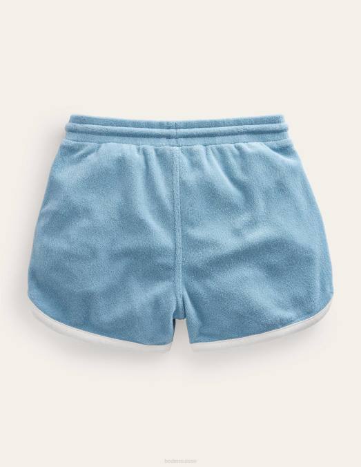 Boden vêtements caillou Bleu filles short en jersey rétro LB2X2656