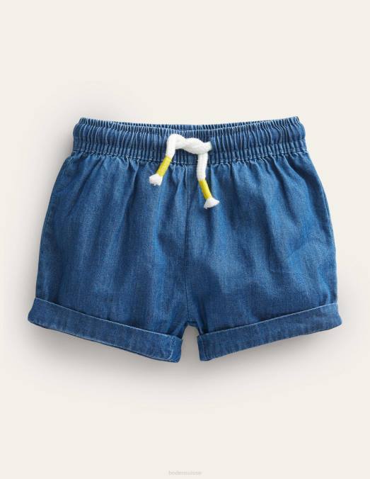 Boden vêtements chambray moyen filles short tissé LB2X3285