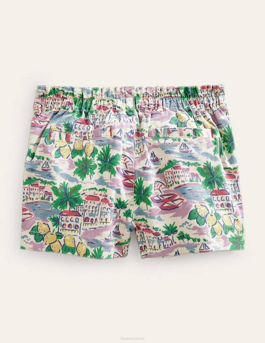 Boden vêtements impression multi-scènes filles short chino imprimé LB2X2748