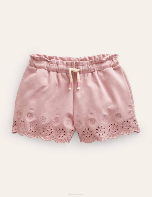 Boden vêtements rose amande filles short en jersey à œillets LB2X2759